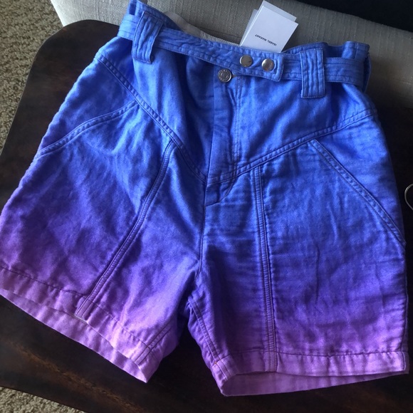 Isabel Marant KAYNETD shorts in blue/purple ombré FR34 - Picture 6 of 6